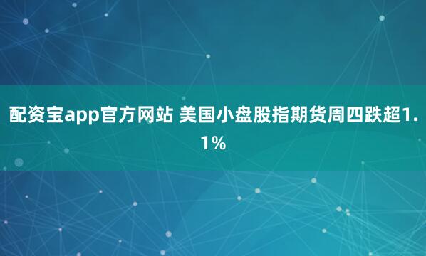 配资宝app官方网站 美国小盘股指期货周四跌超1.1%